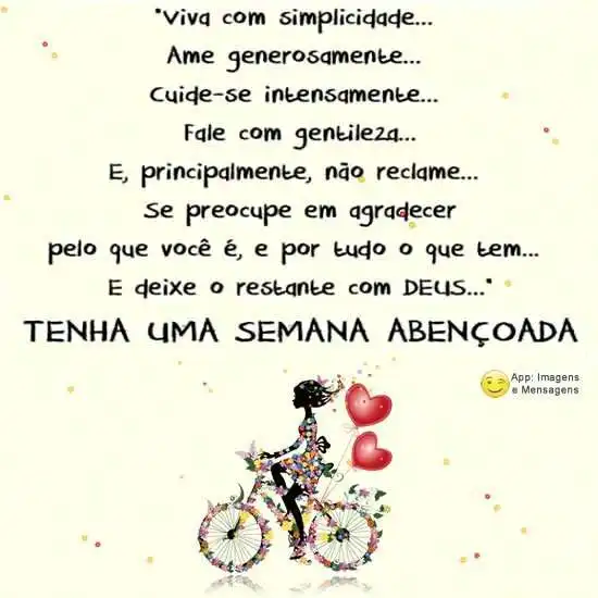 Tenha uma semana abençoada