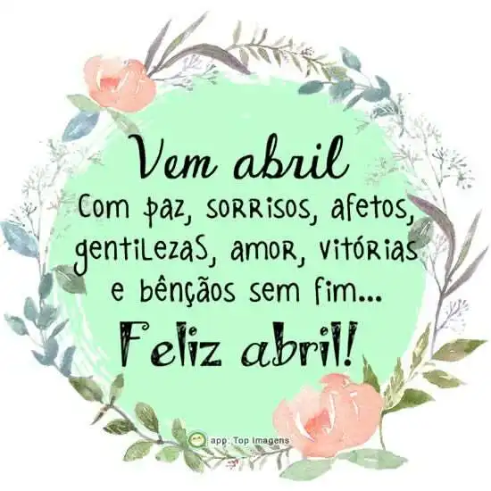 Bem-vindo abril