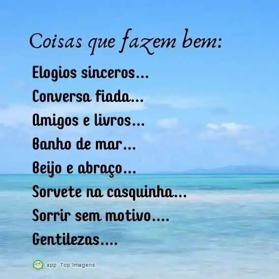 Coisas que fazem bem