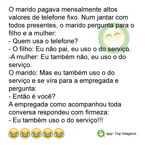 Piada telefone do serviço