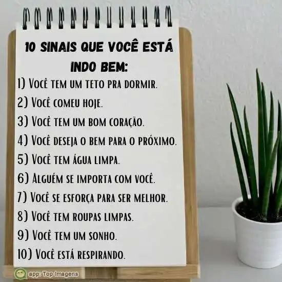 Sinais que está indo bem