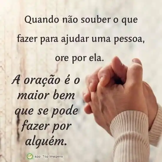 A oração é o melhor bem