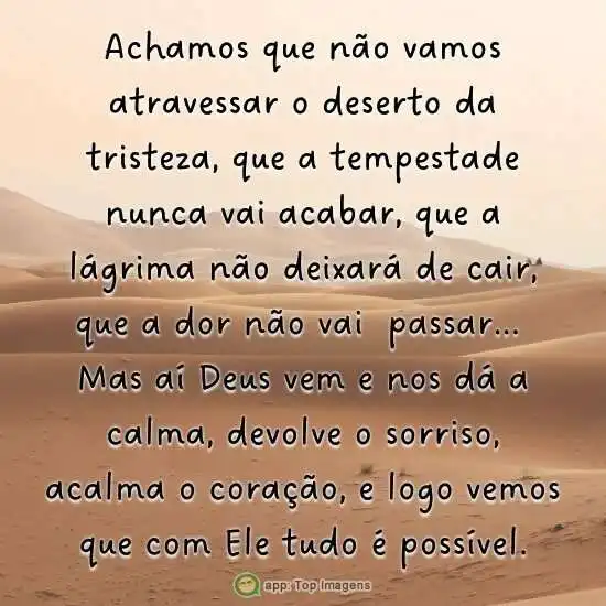 Com Deus tudo é possível