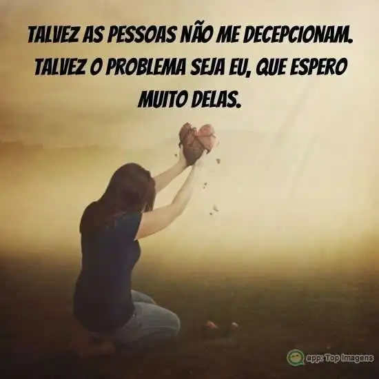 Espero muito das pessoas