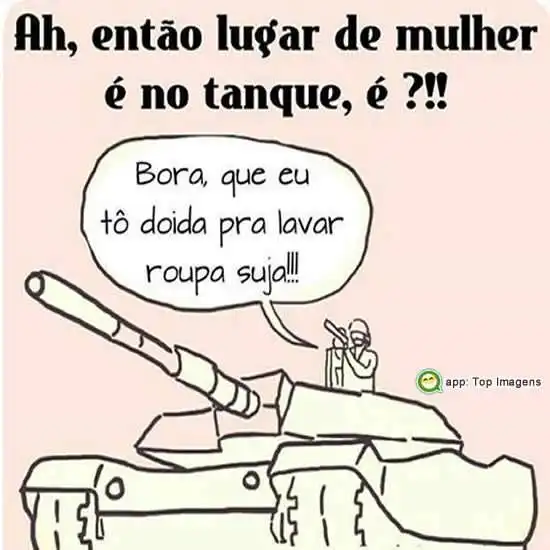 Lugar de mulher é no tanque