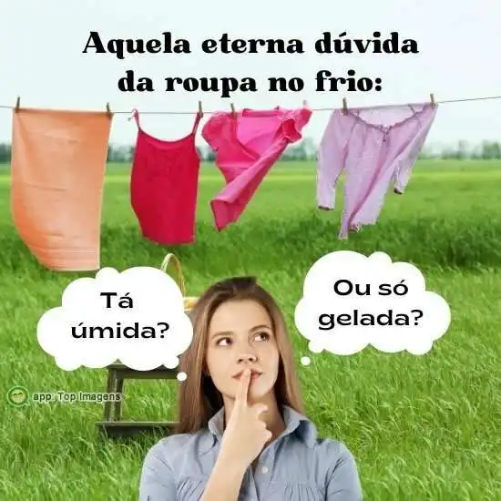 Roupa úmida ou gelada