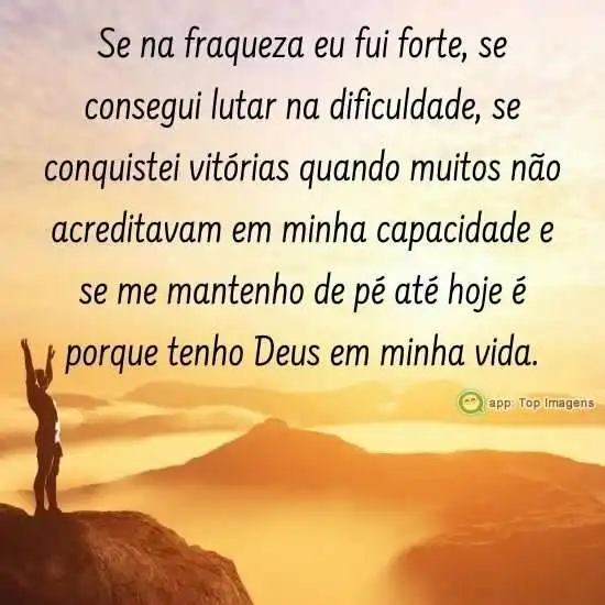 Tenho Deus em minha vida