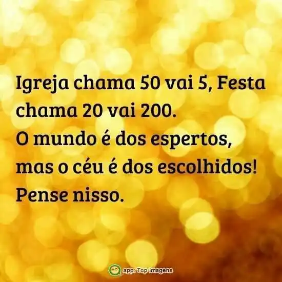 O céu é dos escolhidos