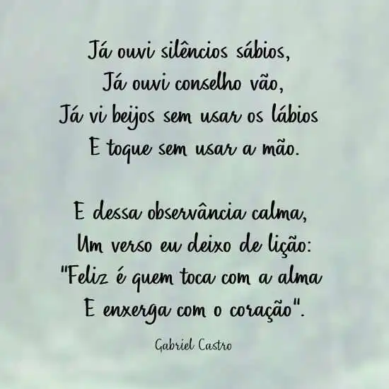 Feliz é quem toca com a alma