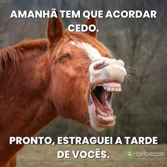Amanhã tem que acordar cedo