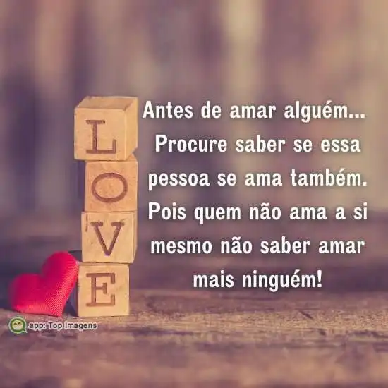 Antes de amar alguém