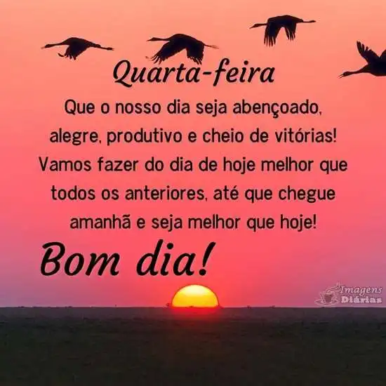Bom dia quarta-feira