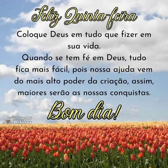 Bom dia quinta-feira
