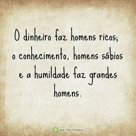 Humildade faz grandes homens