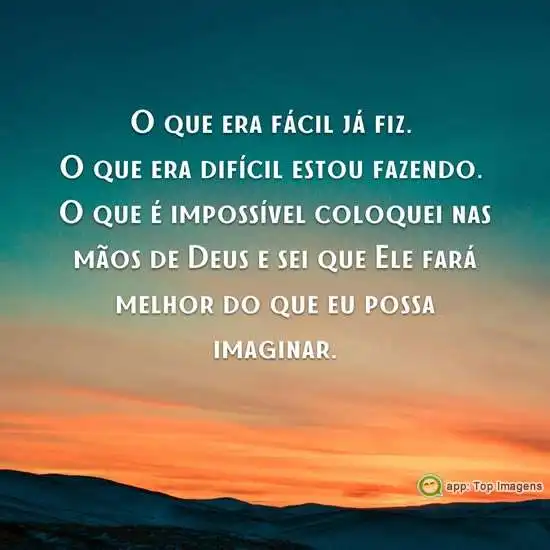 Impossível entreguei a Deus