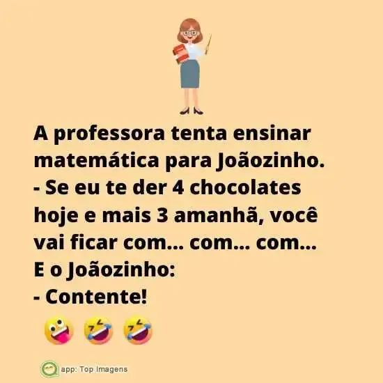 Joãozinho na aula de matemática