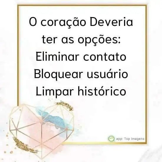 O coração deveria ter as opções