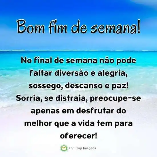 Bom fim de semana