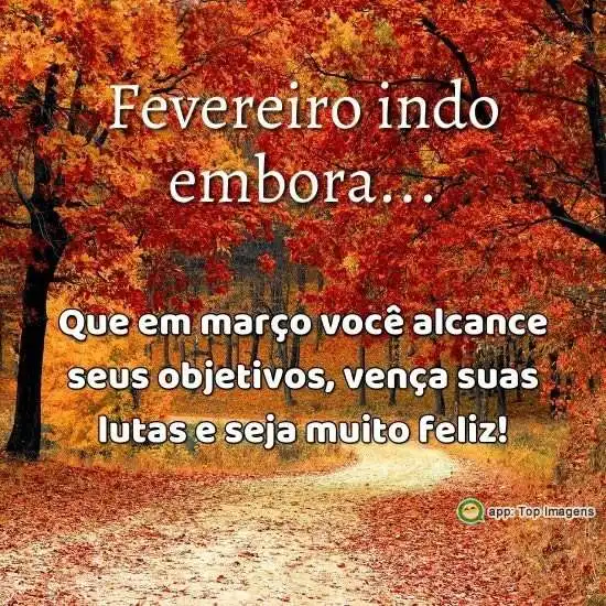 Fevereiro indo embora