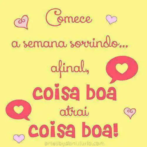 Coisas boa atrai coisa boa