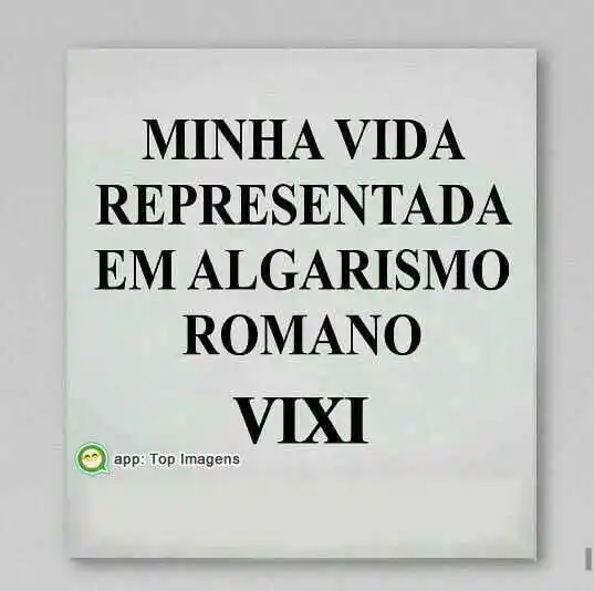 Minha vida em algarismo