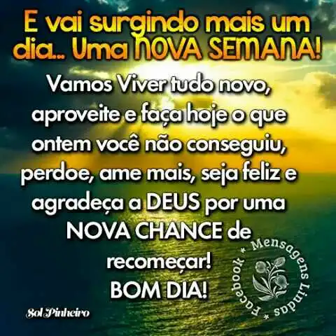 Nova semana pra recomeçar