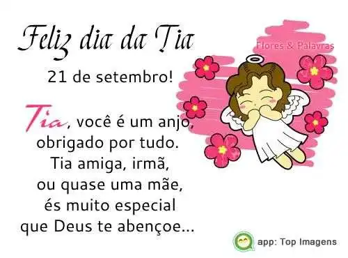 Tia você é um anjo