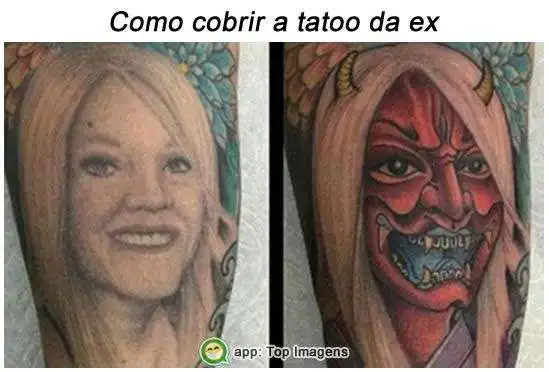 Cobrindo a tatoo da ex