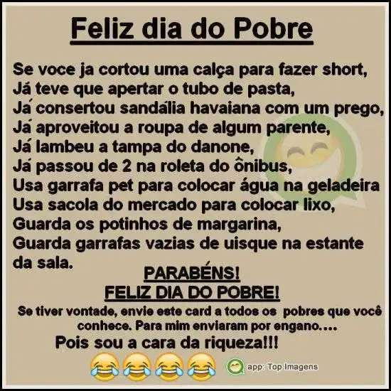 Feliz dia do pobre