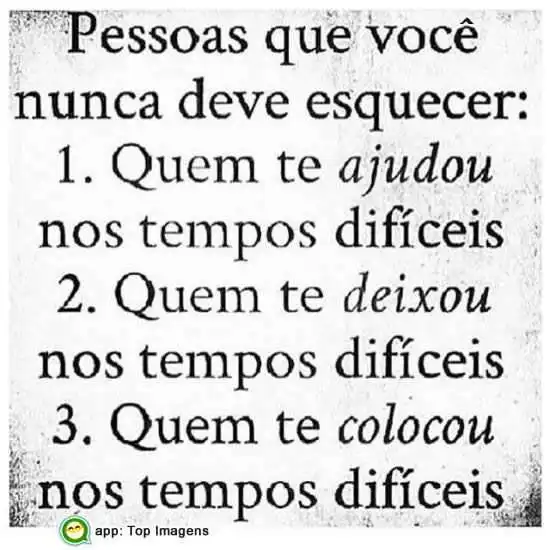 Não esqueça essas pessoas