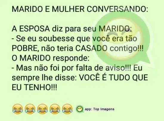 Piada de marido pobre