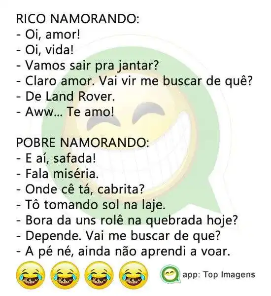 Rico e Pobre namorando