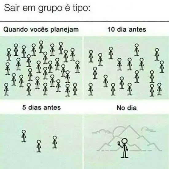 Sair em grupo