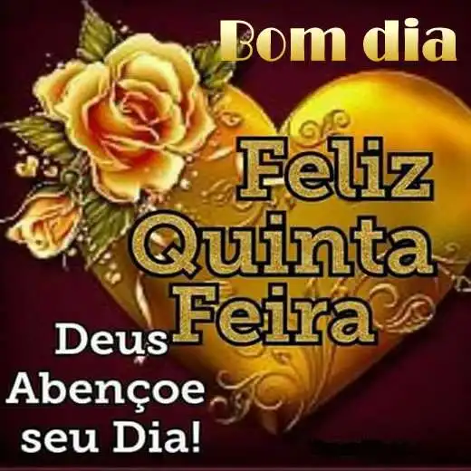 Bom dia e boa quinta-feira