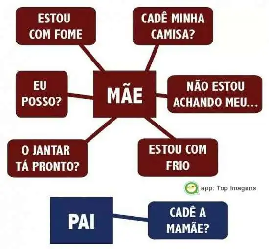 Diferença entre mãe e pai