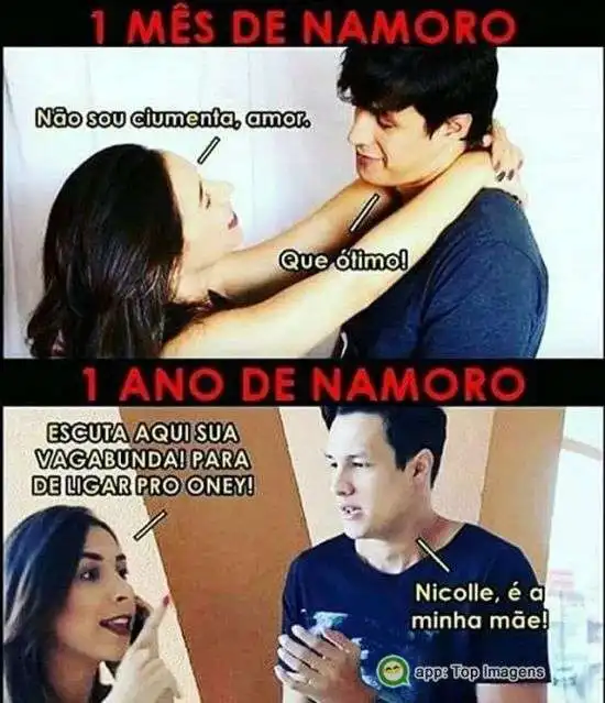 Namoro antes e depois