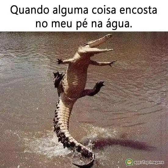 Quando algo encosta no pé