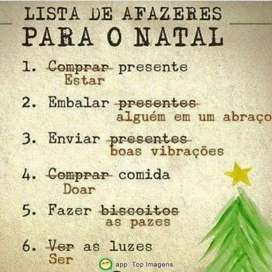 Afazeres para o natal