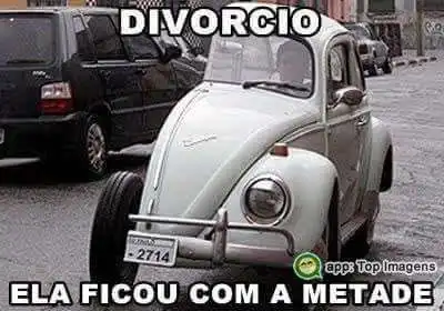 Ela ficou com a metade