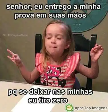 Entrego minhas provas