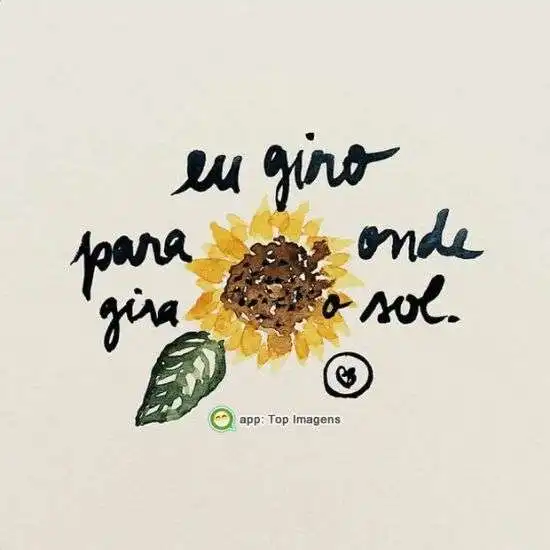 Eu giro pra onde gira o sol