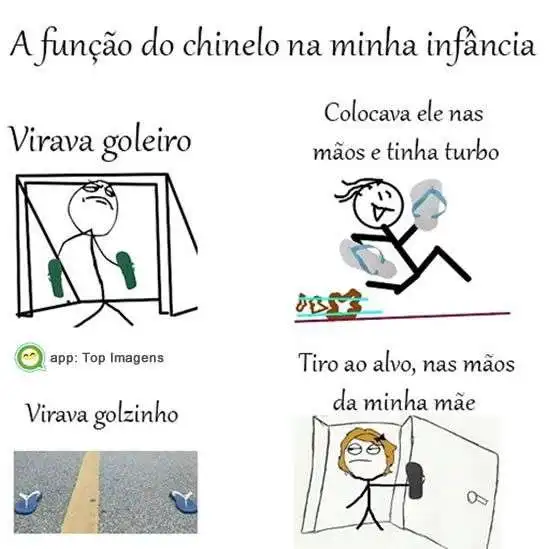 Função do chinelo na infância