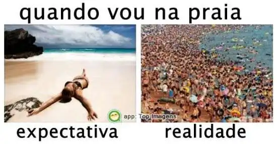 Quando vou na praia