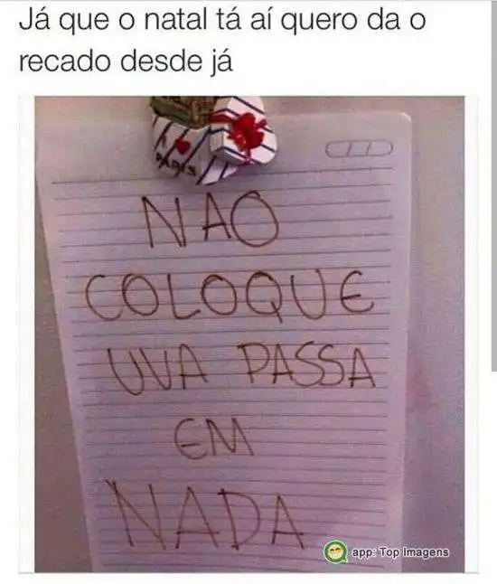 Recado para o natal