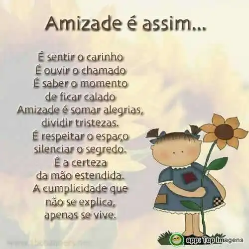 Amizade é assim