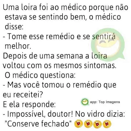 Piada de loira no médico