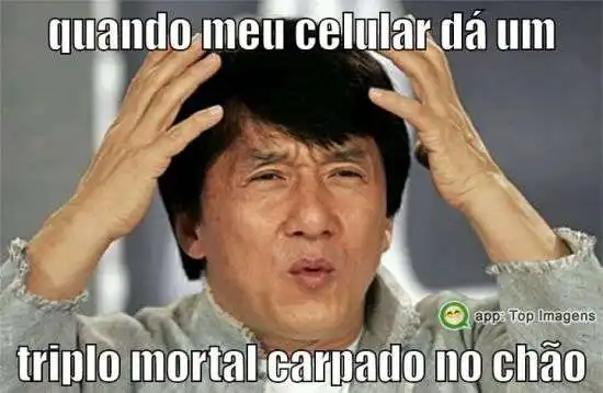 Quando o celular cai no chão