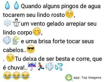 Pingos de água no rosto