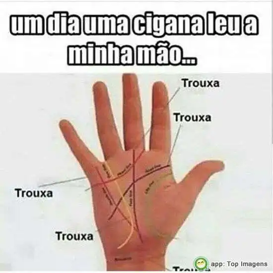 A cigana leu a minha mão