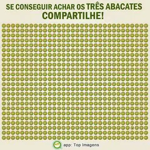 Ache os três abacates